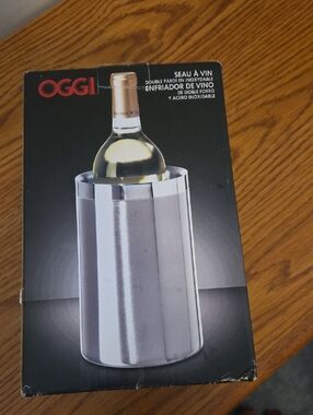 OGGI Silver Stainless Steel Wine Cooler
